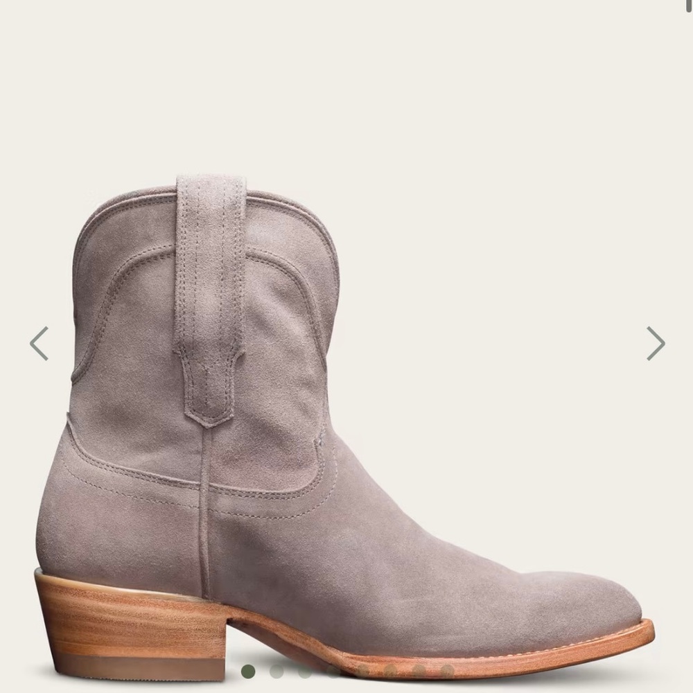 Tecovas Lucy women’s boots, gray suede, size 8